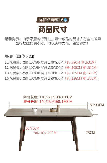 Cafe Table Living Room Dining Wooden Expandable Simple Island Luxury Kitchen Garden Home Furniture Mesas Comedor Craft Bar JGY