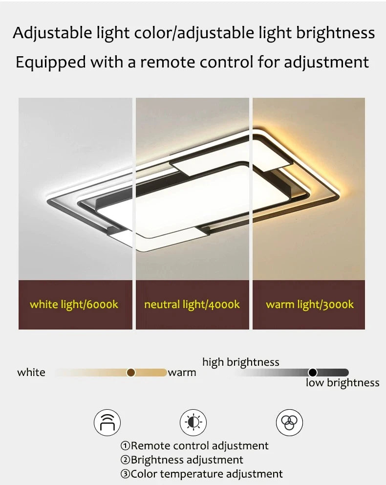 Living Room LED Ceiling Lamp Modern Simple Bedroom Room Dining Light Nordic Lustre Home Decoration Interior Lighting Chandelier