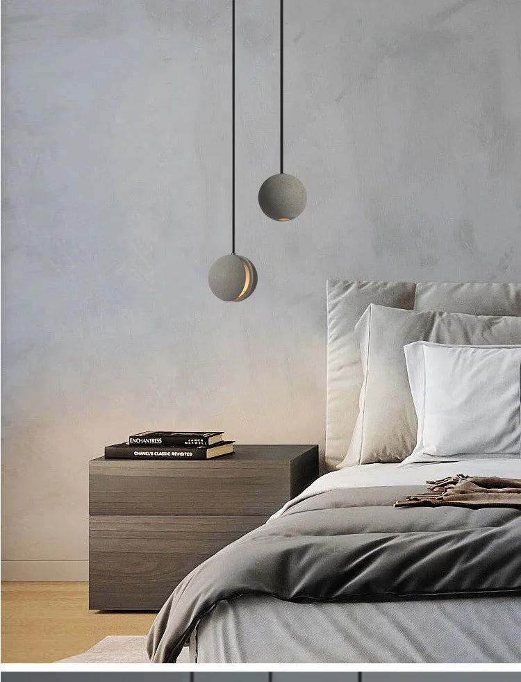Chandelier Modern Chandelier Modern LED Concrete Ball Pendant Light Minimalist Mini Globe Cement Chandelier Home Decor