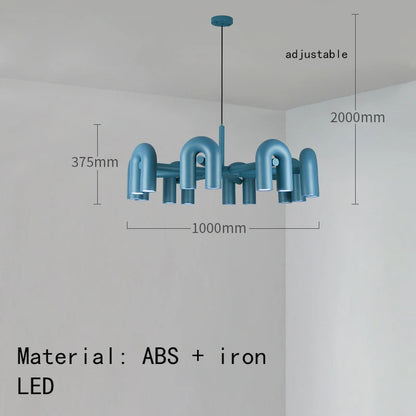 Cirkus scandinavian pendant light LED U-shaped tube chandelier Simple creative lamp Living Room Decoration restaurant lights