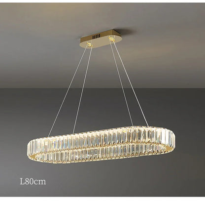 2024 Led Luxury Crystal Ceiling Pendant Lamp Living Room Bedroom Hanging Chandelier Bar Dining Table Light for Room Decor Lustre