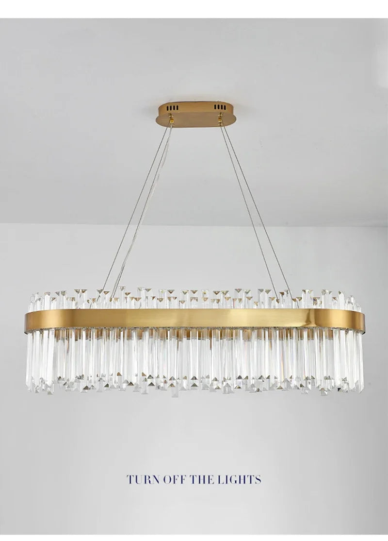 Nordic Luxury Chandeliers Crystal Pendant Ceiling Lights for Living Dining Room Kitchen Gold Pendant Light Decor Indoor Lighting