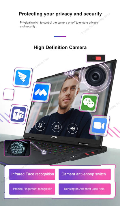 2024 MSI Raider A18 HX Gaming Laptop 18 Inch 2.5K QHD 240Hz IPS Screen Notebook AMD Ryzen R9-7945HX 32GB 2TB RTX4090 Netbook PC