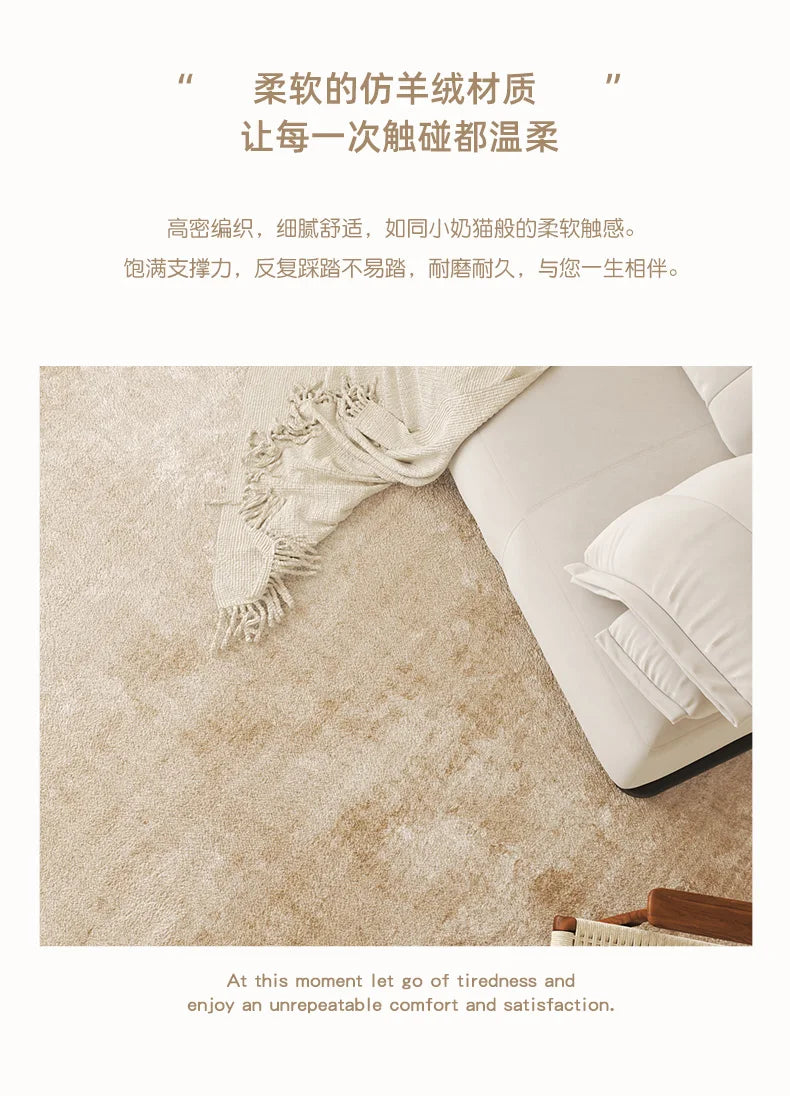 Maillard Style Carpets for Living Room Fluffy Soft Bedroom Decor Plush Carpet Luxury Cloakroom Thick Rug Large Area Washable Mat