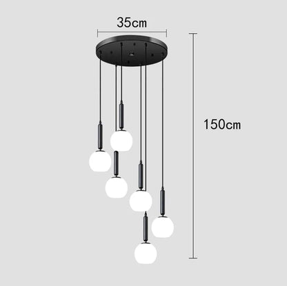 Modern ring stairs led lights pendant light lamps for living room led Chandeliers for dining room hanging light indoor lighting