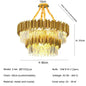 Light luxury golden luxury chandelier interior lighting hotel living room ceiling Led glossy lighting fixture crystal chandelier