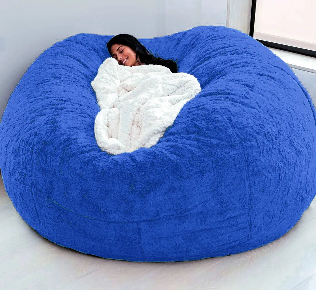 Soft Warm 180*90cm Fur Giant Removable Washable Bean Bag Bed Cover Comfortable Living Room Furniture Lazy Sofa Coat
