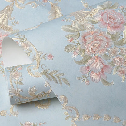 Floral Wallpaper Self-adhesive Warm Girl Bedroom 3d Thickening Wall Decoration Stickers Living Room Restaurant Sofa Background
