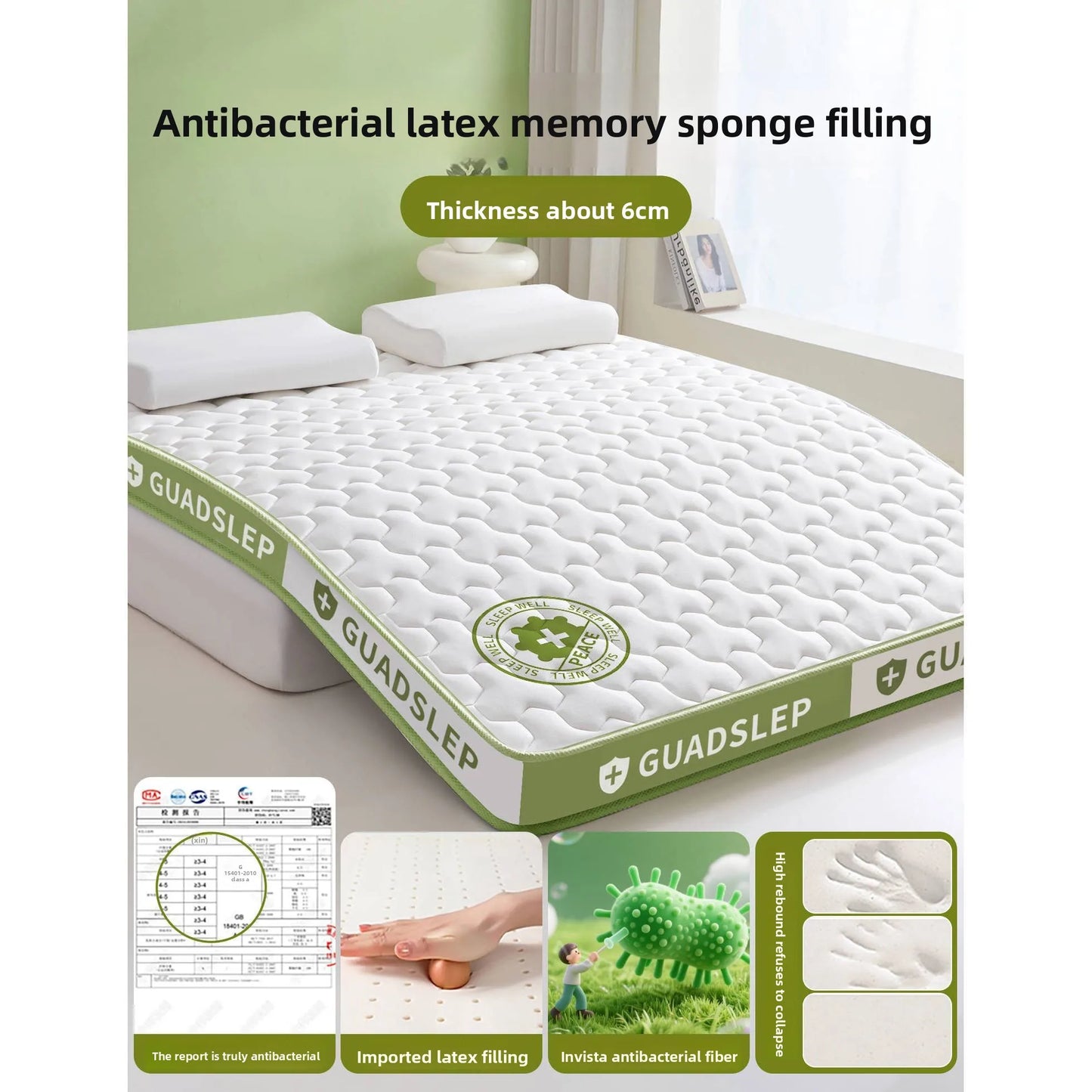 Mattress for home use, bedroom, latex sponge, soft mattress, dormitory, student, single mattress