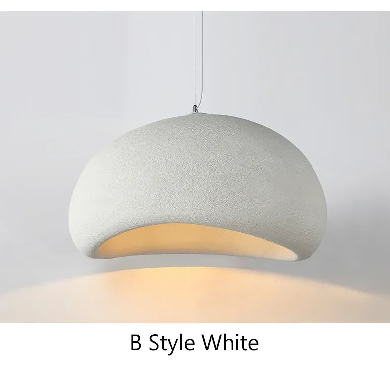 Nordic Minimalist Wabi Sabi Wind E27 LED Chandelier for Dining Room Pendant Lights Modern Bedroom Bar Loft Hanging Lamps Fixture