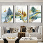 3 Nordic Luxury Ribbon Abstract Wall Art Landscape Modern Poster Print Picture Living Room Home Decorative Painting