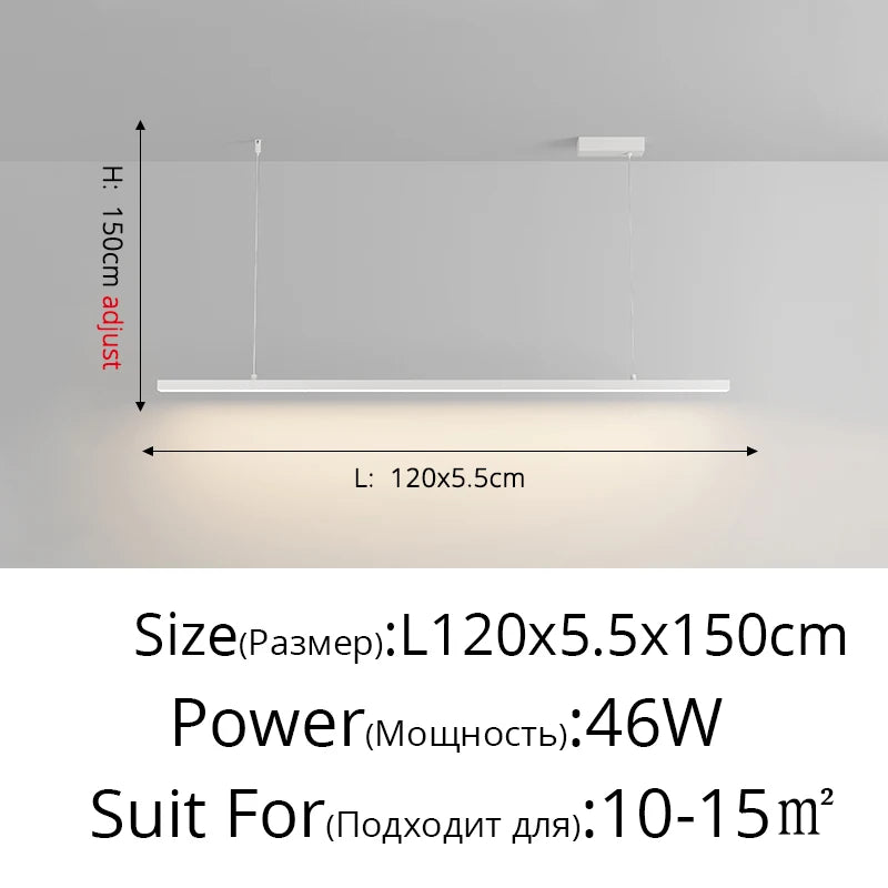 Modern Led Minimalist Long Pendant Lights For Home Villa Living Bedroom Dining Room Study Indoor Lighting Decoration Lamps