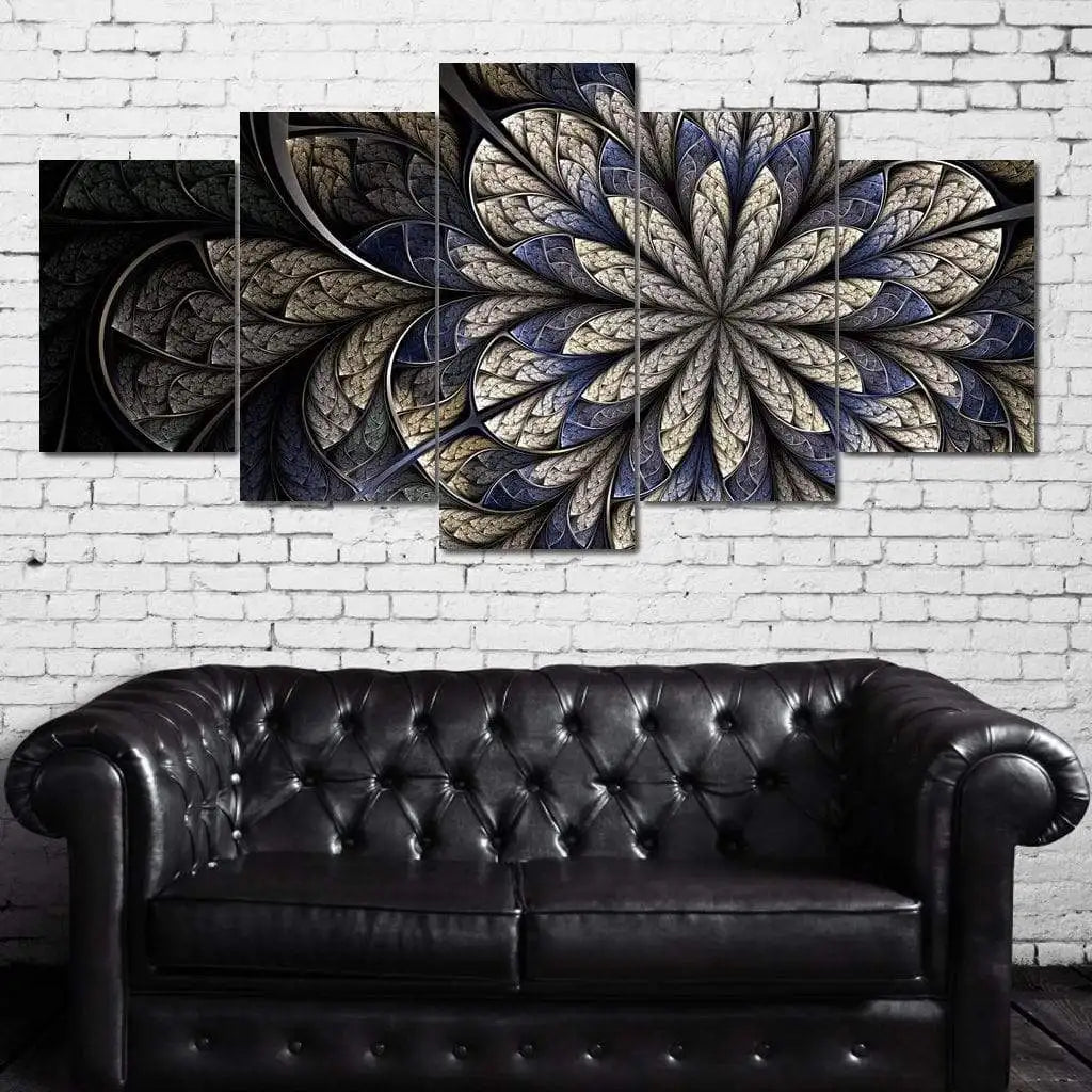5 Panels Aesthetic Landscape Canvas Painting Abstract Natural Landscape Golden Light Art Luxury Posters Prints Living Room Decor