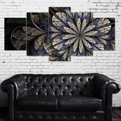 5 Panels Aesthetic Landscape Canvas Painting Abstract Natural Landscape Golden Light Art Luxury Posters Prints Living Room Decor