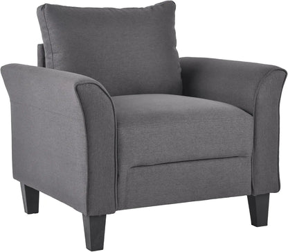 Sectional Sofa Sets, Modern Polyester Blend Sectional Couch Set with Sofa, Loveseat and Armchair, Living Room Furniture Sets