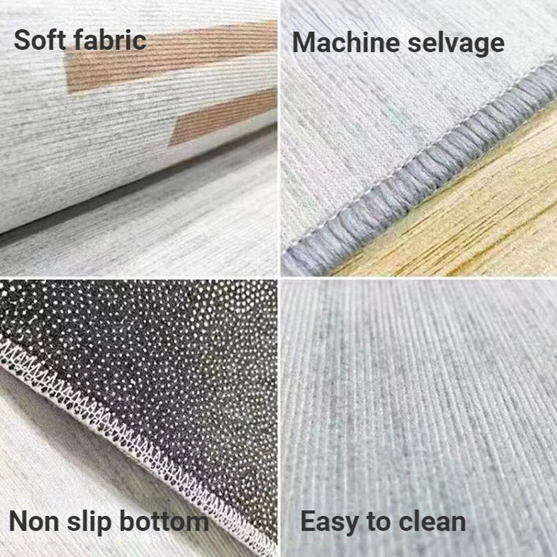 Golden Luxury Long Corridor Carpet Large Area Passageway Non-slip Rugs Washable Porch Entry Doormat Living Room Decoration Mats