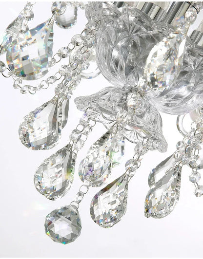 Luxury Home Crystal Chandeliers Villa Lighting for Living Room Decorate Ceiling Pendant Lamps Indoor Hanging Led Lights Fixture