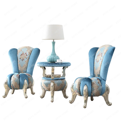 European-Style Leisure Chair Coffee Table Three-Piece Living Room Sofa Couch Balcony Table and Chair Living Room