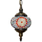 Turkish Moroccan Mosaic Hanging Ceiling Lamp E27 Decorative Glass Globe Fixture Romantic Restaurant Club Single Head Chandelier