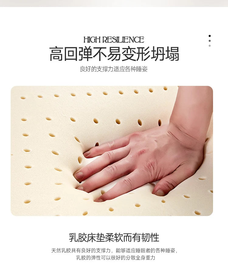Thailand natural 100% latex mattress with cover natural rubber pure mattress 1.8m bed 2.0m thickened home dormitory cushion mats