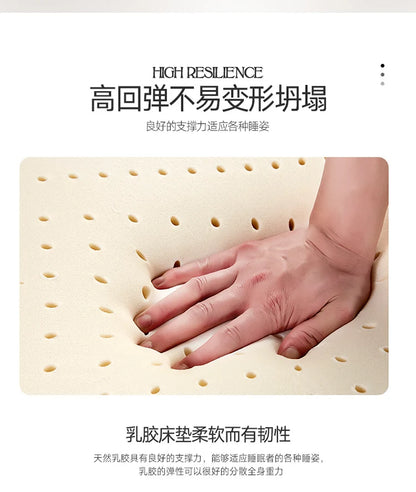 Thailand natural 100% latex mattress with cover natural rubber pure mattress 1.8m bed 2.0m thickened home dormitory cushion mats