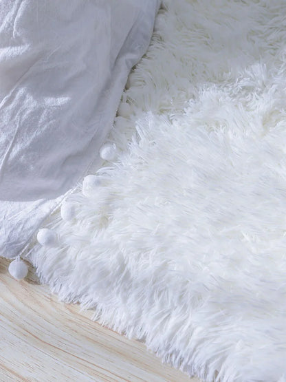 Soft Shaggy Carpet Living Room Fluffy Children Rugs Large Beige Plush Area Rug for Bedroom Kids Room Nursery Modern Home Decor