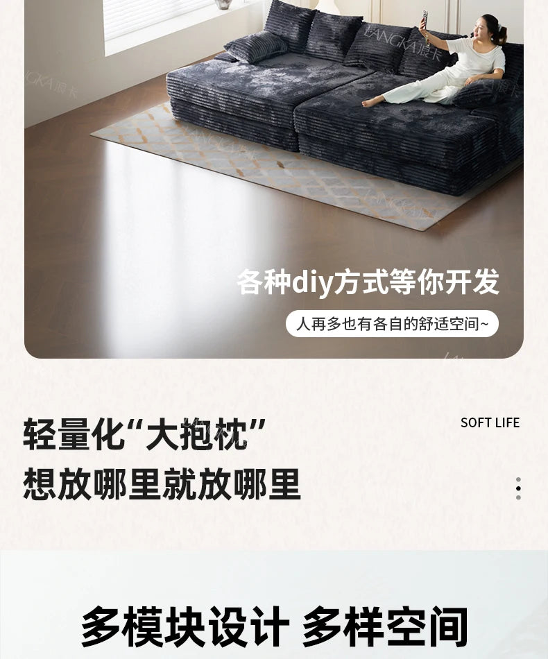 Bed Luxury European Sofa Armrest Adults Villa Floor Vacuum Compressed Couch Living Room Recliner Divano Sottovuoto Furniture
