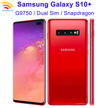 Samsung Galaxy S10 Plus S10+ G9750 Dual Sim 6.4" RAM 8GB ROM 128/512GB Snapdragon NFC 4G LTE Original Android Cell Phone