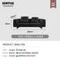 Large Nordic Italian Sofa Luxury Beige Leather Designer Modern Double Couch Living Room Chaise Canape Salon Home Furniture