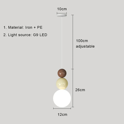 Nordic Pendant Light Modern LED Hanging Lamp Cream Style Indoor Lighting Room Decor Bedroom Living Room Bedside Light Fixture