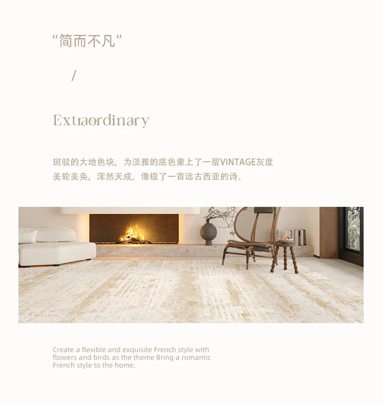 Maillard Style Carpets for Living Room Fluffy Soft Bedroom Decor Plush Carpet Luxury Cloakroom Thick Rug Large Area Washable Mat