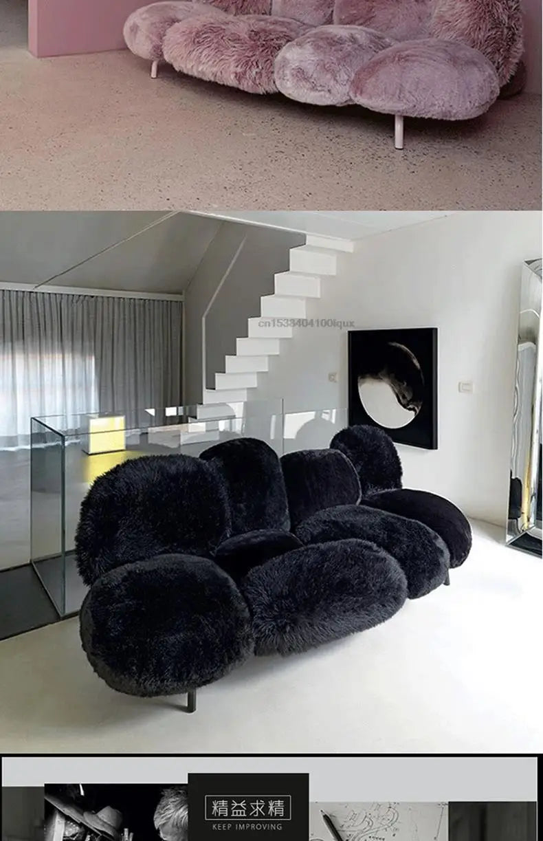 Pink Sofa Set Living Room Sectional Home Office Furniture Modern Luxury Elegant Single 3 Seater Sofa Individual Armchair