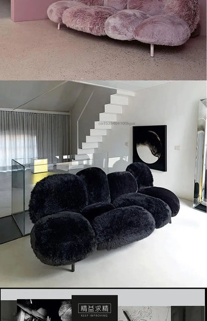 Pink Sofa Set Living Room Sectional Home Office Furniture Modern Luxury Elegant Single 3 Seater Sofa Individual Armchair