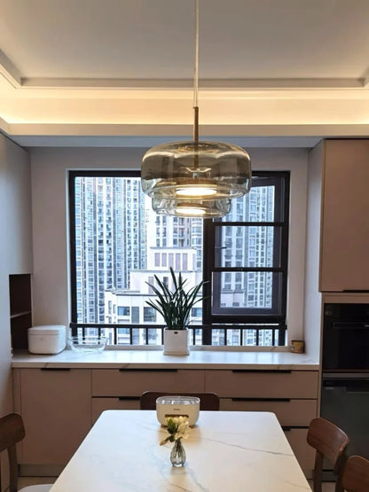 Glass LED Pendant Light for Kitchen, Restaurant, Hanging Lamp, Modern Bedroom, Bedside Shop Decoration, Ceiling Chandeliers, Lustres Decor