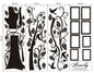 Large 200*250Cm/79*99in Black 3D DIY Photo Tree PVC Wall Decals/Adhesive Family Wall Stickers Mural Art Home Decor