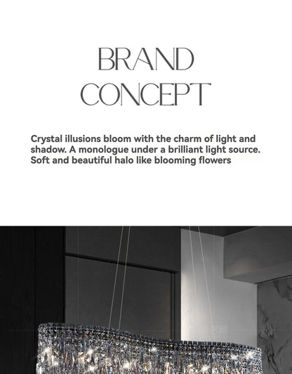 Italy Designer Luxury Chrome Chandelier K9 Crystal for Dining Room Hotel Hall Villa Bar Round Long  Hanging Light Fixture Decor