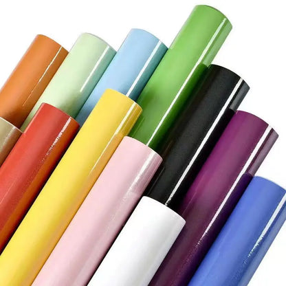 80cm Solid Color Decorative Film PVC Self Adhesive Wall Paper Furniture Renovation Stickers Kitchen Cabinet Waterproof Wallpaper