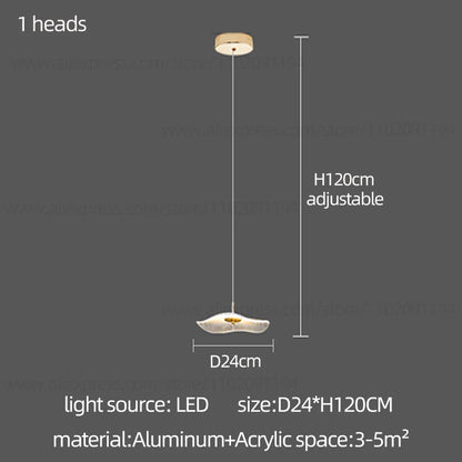 Led Staircase Pendant Lamp Modern Circular Lotus Leaf Living Room Chandelier Designer Villa Style Large Penthouse Chandelier