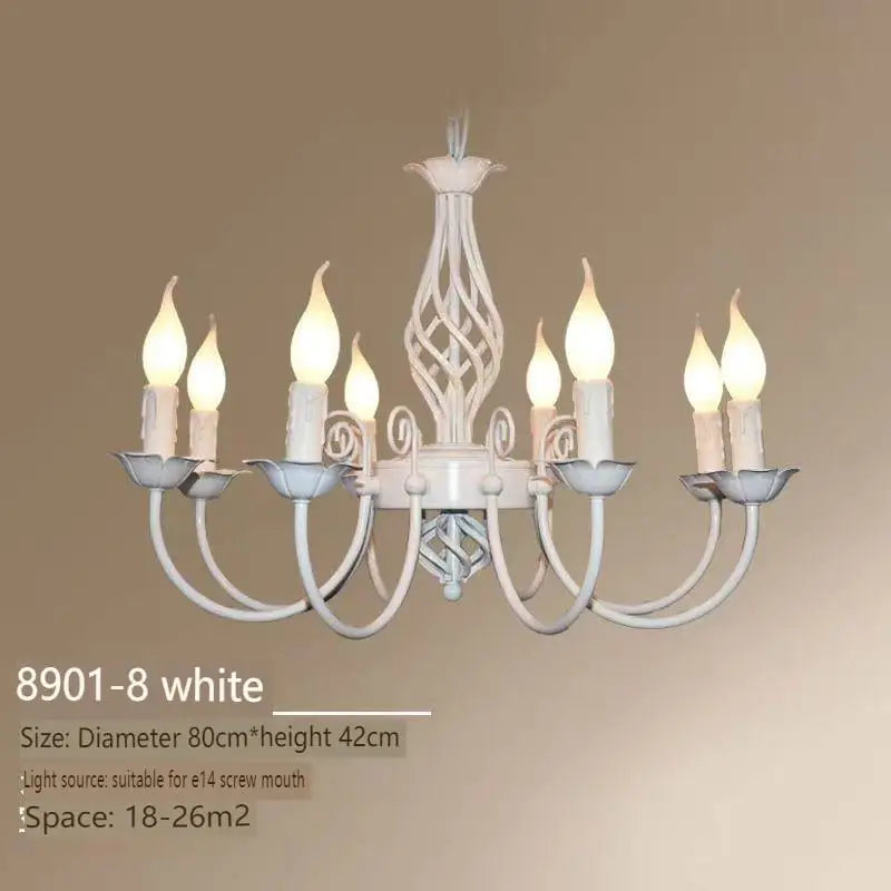 American Simple Living Room Light Modern Dining Room Bedroom Chandelier Black Iron Nordic Style Room Decoration Lighting Chandel