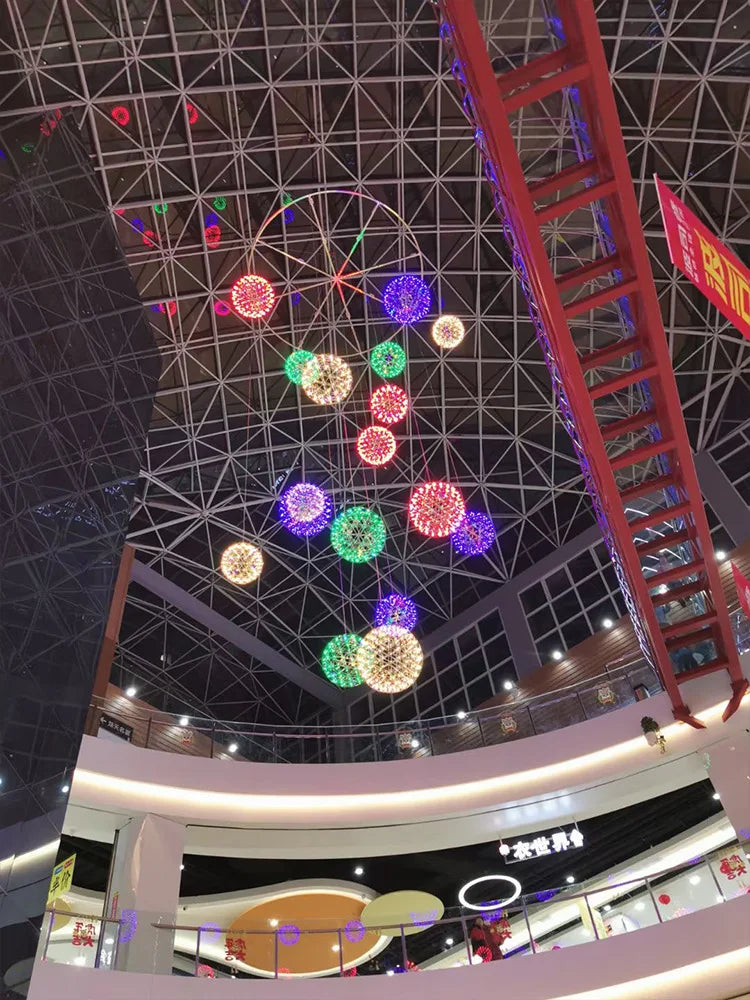 Chandelier Shop Commercial Spark Ball Full Sky Star Milk Tea Shop Restaurant Exclusive Network Bar Creative Art Decoration Light