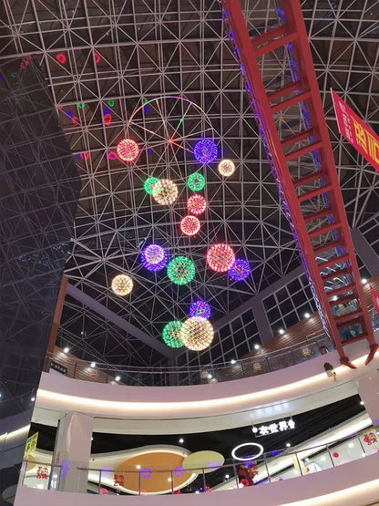 Chandelier Shop Commercial Spark Ball Full Sky Star Milk Tea Shop Restaurant Exclusive Network Bar Creative Art Decoration Light