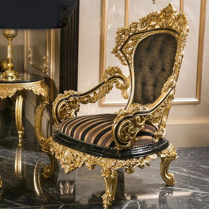 For Antique Baroque Style Luxury Sofa Set for Living Room, Classic Royal Design Furniture for Home