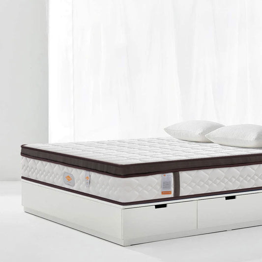 Wholesale Bed Mattresses Luxury California King Size Pillow Top Memory Foam Spring Hybrid Mattress