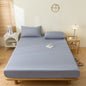Waterproof Fitted Sheet Single Double Queen Size Mattress Cover Solid Color Fit Sheet 80x200 180x200 With Elastic Band Bed Sheet