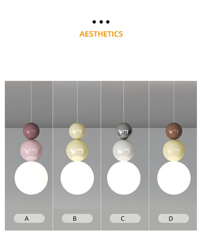 Nordic Pendant Light Modern LED Hanging Lamp Cream Style Indoor Lighting Room Decor Bedroom Living Room Bedside Light Fixture