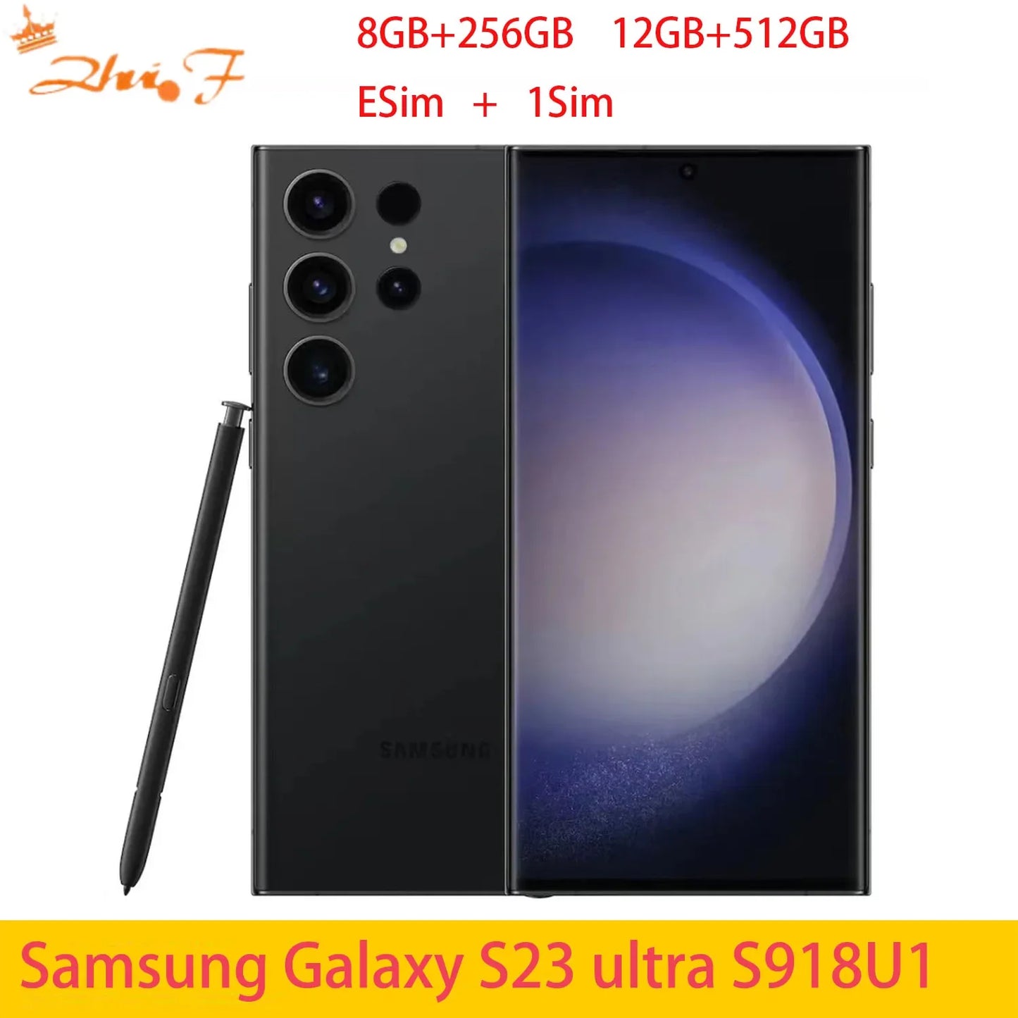 Samsung Galaxy S23 Ultra 5G s918u S918N S918B/DS 6.8" ROM 256/512GB RAM 8/12GB Snapdragon NFC Original Android Cell Phone