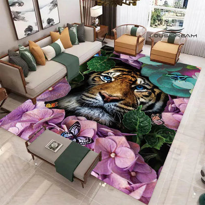 3D tiger printed carpet Fashion yoga mat Photography prop room decor  area rug  carpets for living room