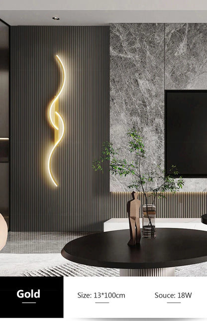 LED Wall Lamp 60/80/100CM Smart Remote Control Adjustable Color Temperature Brightness Bedroom Bedside Living Room Wall Sconces