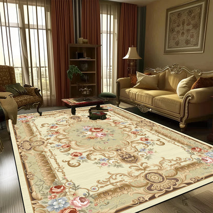 European Style Large Size Carpets for Living Room Decorative Household Rug for Bed Room Washable Non-slip Floor Mat Customizable