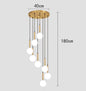 Modern ring stairs led lights pendant light lamps for living room led Chandeliers for dining room hanging light indoor lighting